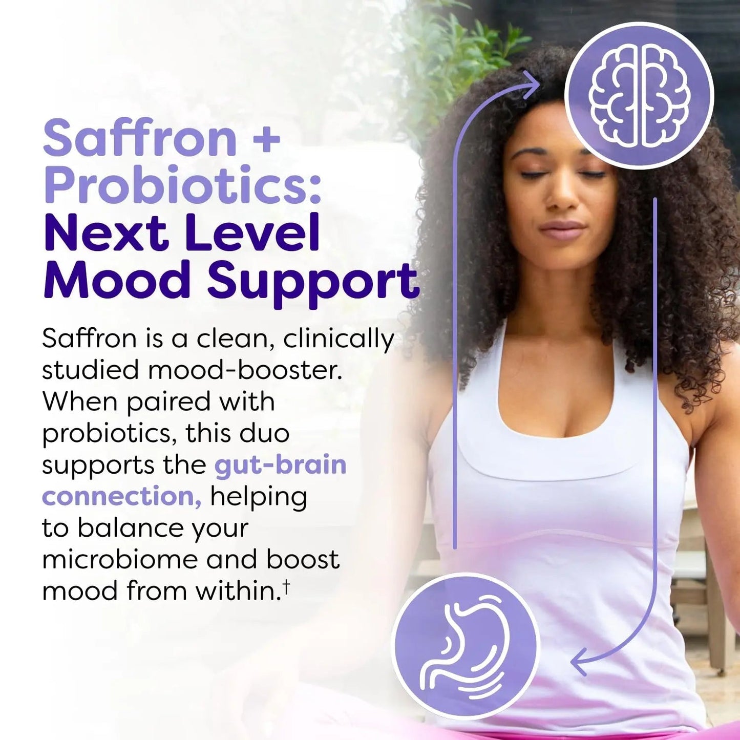 Probulin Mood Probiotics for Women with Saffron, L Theanine, Probiotic, Prebiotic, Postbiotic - Mood Support Supplement & Gut Support - Vegan, Non GMO, 30 Capsules - Maple Wellness Supplements