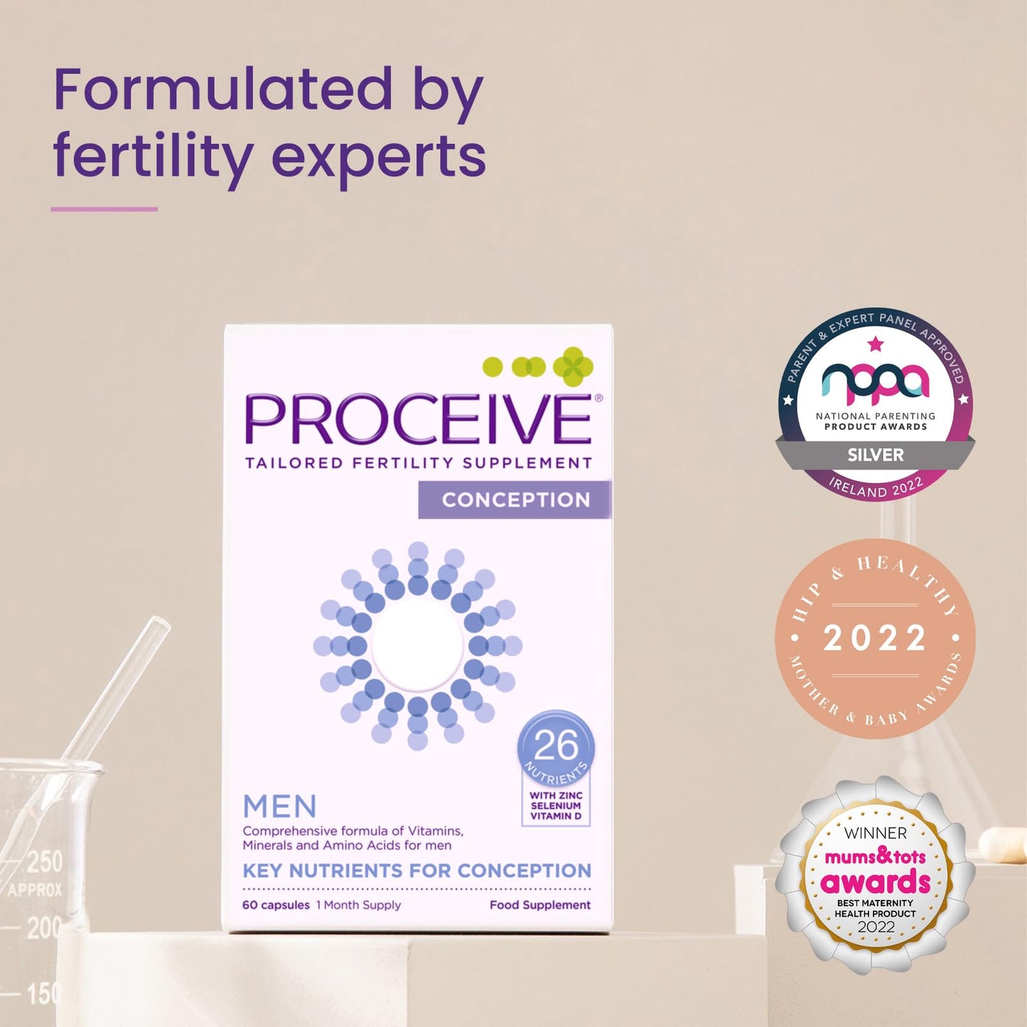 Proceive® Men Fertility Supplement for Conception - Vitamins & Minerals for Men Trying - Maple Wellness Supplements