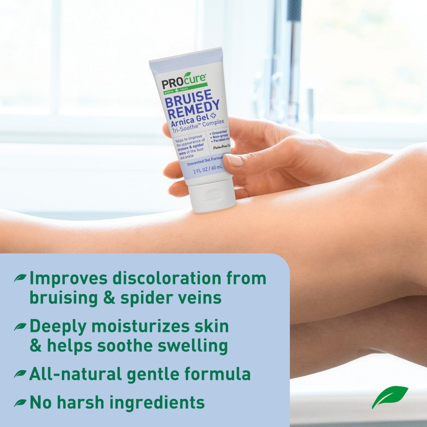 PROcure Arnica & MSM Bruise Remedy Gel – Paraben-Free, Unscented Arnica Montana Gel for Bruising, Spider Veins & Skin Discoloration – 2 Pack - Maple Wellness Supplements