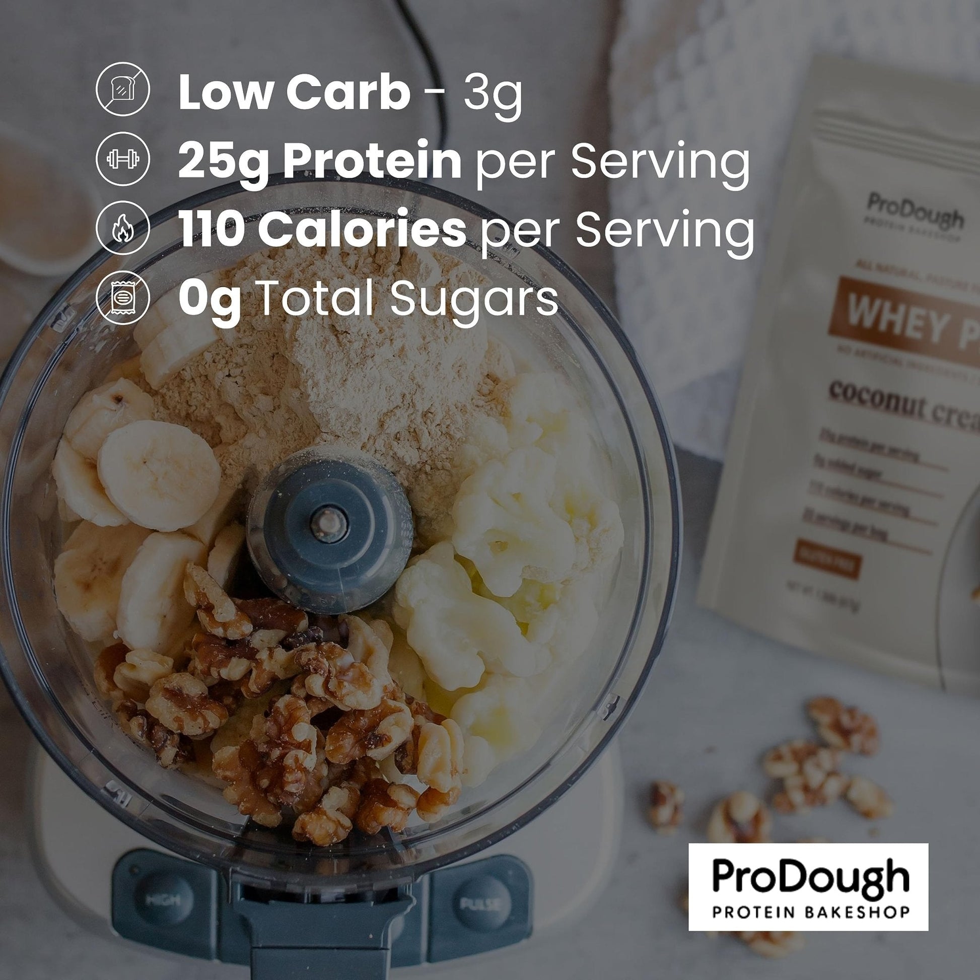 ProDough Gourmet Whey Isolate Hydrolized Protein Powder for Shake Mix- Easy Digest - Maple Wellness Supplements