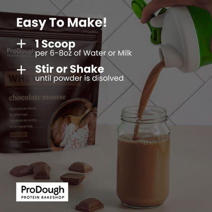 ProDough Gourmet Whey Isolate Hydrolized Protein Powder for Shake Mix- Easy Digest - Maple Wellness Supplements