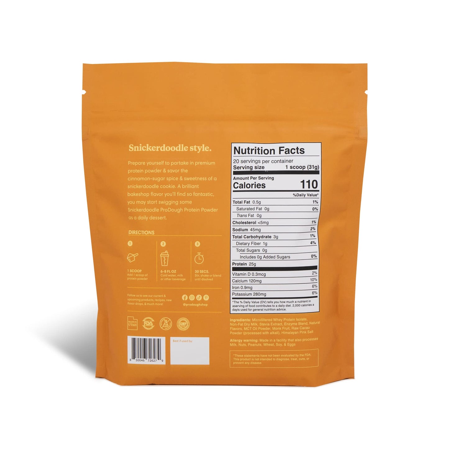 ProDough Gourmet Whey Isolate Hydrolized Protein Powder for Shake Mix- Easy Digest - Maple Wellness Supplements