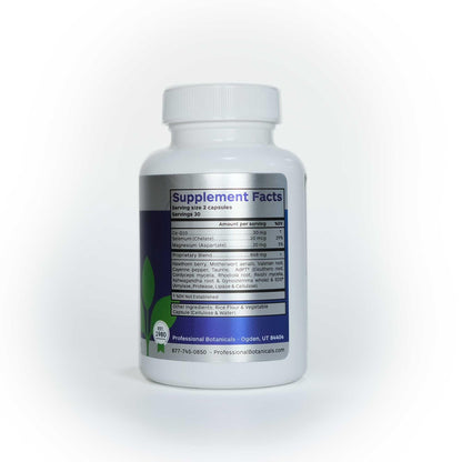 Professional Botanicals Cardio-CoQ CoQ10 - Vegan Formulated Coenzyme Q10 with Hawthorne Berry Valerian Root and Cayenne Pepper - 60 vegetarian capsules - Maple Wellness Supplements