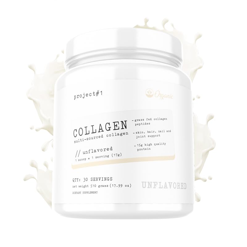 Project 1 Nutrition Multi-Sourced Collagen Powder | Grass-Fed Peptides for Skin, Hair - Maple Wellness Supplements