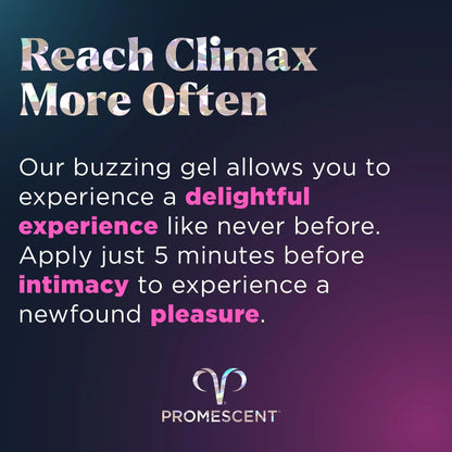 Promescent Buzzing Gel for Women – Arousal Enhancing Intimate Lubricant, Non-Sticky & Long-Lasting, Personal Lube for Increased Heightened Feeling, 75 Uses (15ml) - Maple Wellness Supplements