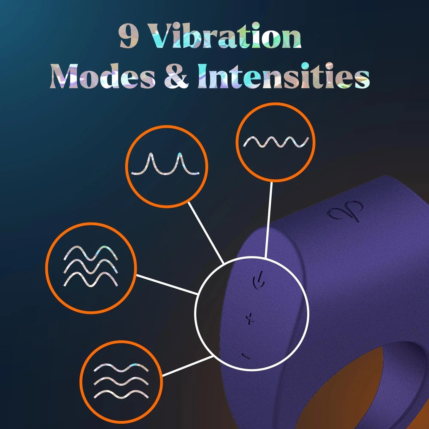 Promescent Cock Ring with 9 Vibrating Intensities, Sex Toys for Men, Penis Ring Vibrator for Better Erections, Silicone Sex Toy, Clitoral Stimulator for her, Intimate Couples Toys - Maple Wellness Supplements