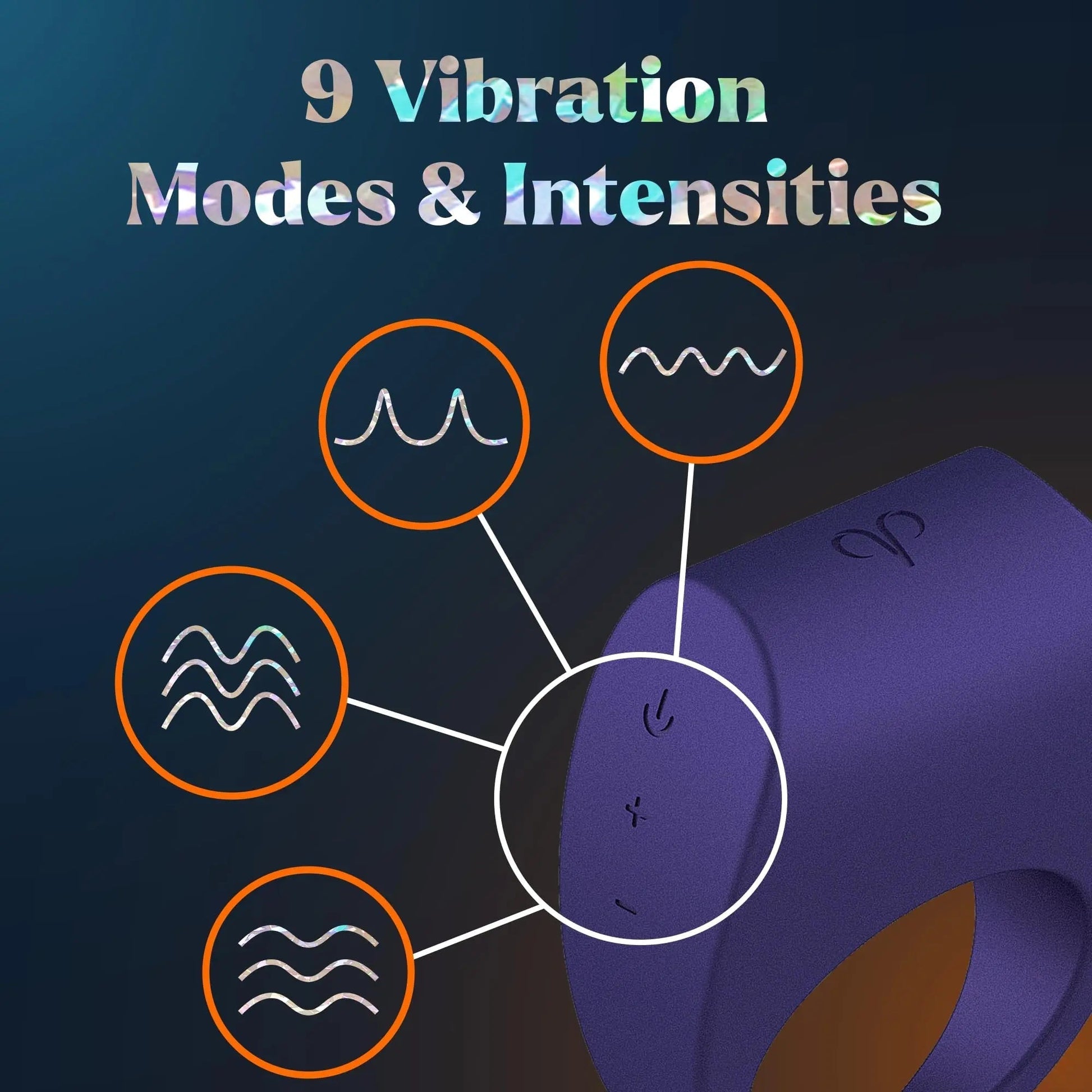 Promescent Cock Ring with 9 Vibrating Intensities, Sex Toys for Men, Penis Ring Vibrator for Better Erections, Silicone Sex Toy, Clitoral Stimulator for her, Intimate Couples Toys - Maple Wellness Supplements