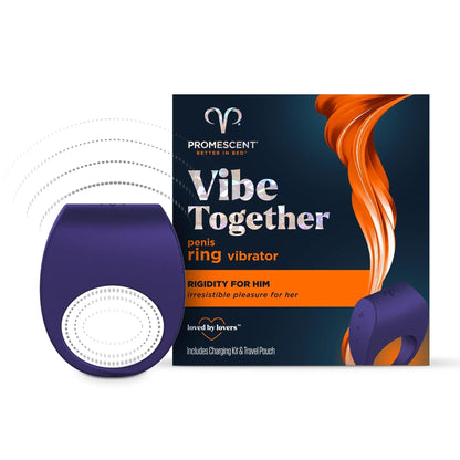 Promescent Cock Ring with 9 Vibrating Intensities, Sex Toys for Men, Penis Ring Vibrator for Better Erections, Silicone Sex Toy, Clitoral Stimulator for her, Intimate Couples Toys - Maple Wellness Supplements