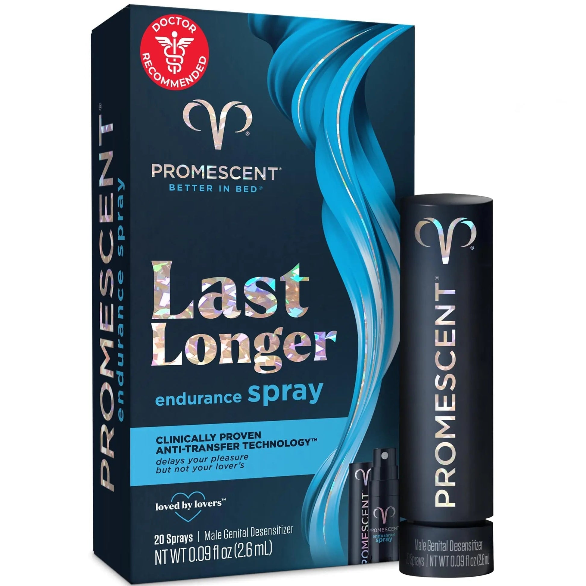 Promescent Desensitizing Delay Spray for Men Clinically Proven to Help You Last Longer in Bed - Better Maximized Sensation + Prolong Climax for Him, 2.6 ml - Maple Wellness Supplements