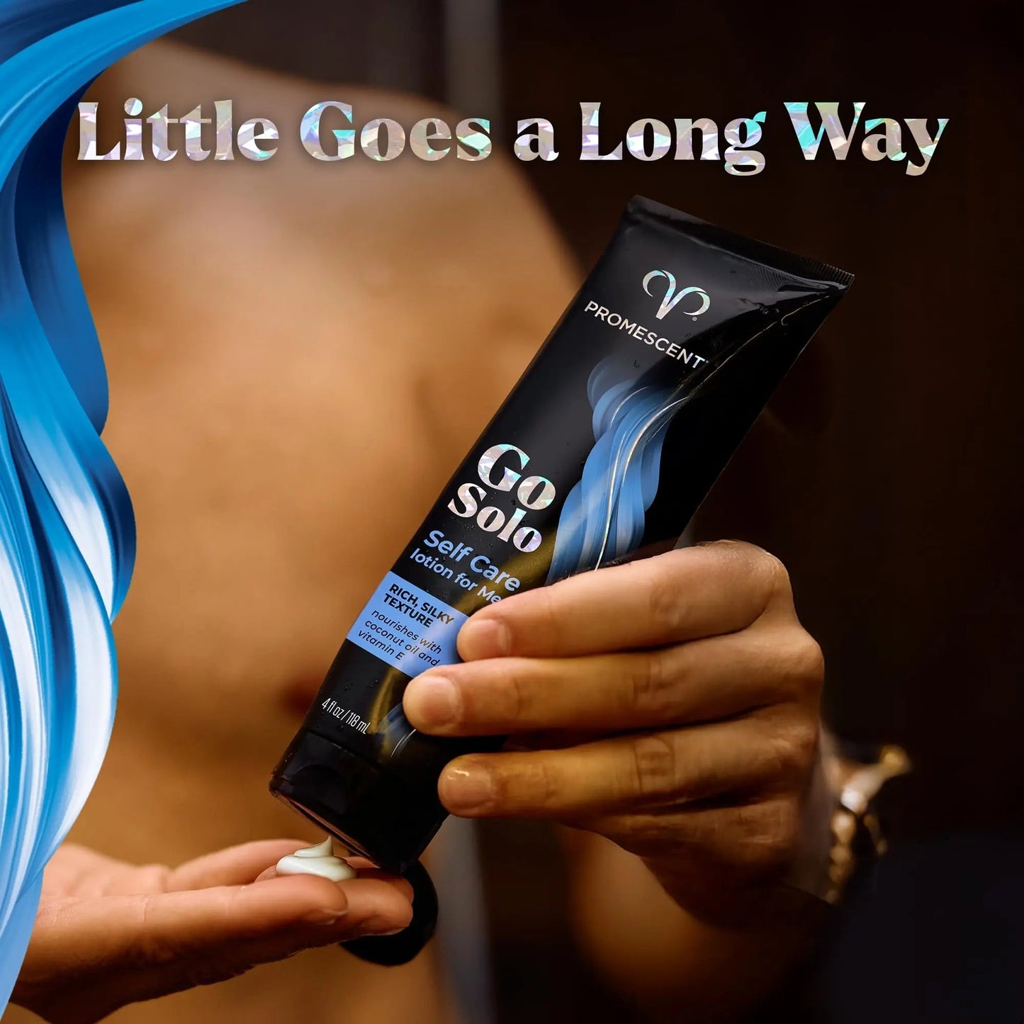 Promescent Go Solo Lotion for Men, Natural Unscented Moisturizing Ingredients with Coconut Oil and Sweet Almond Oil, Creamy Natural Texture, Fast-Absorbing, Made in the USA, 4 fl oz - Maple Wellness Supplements