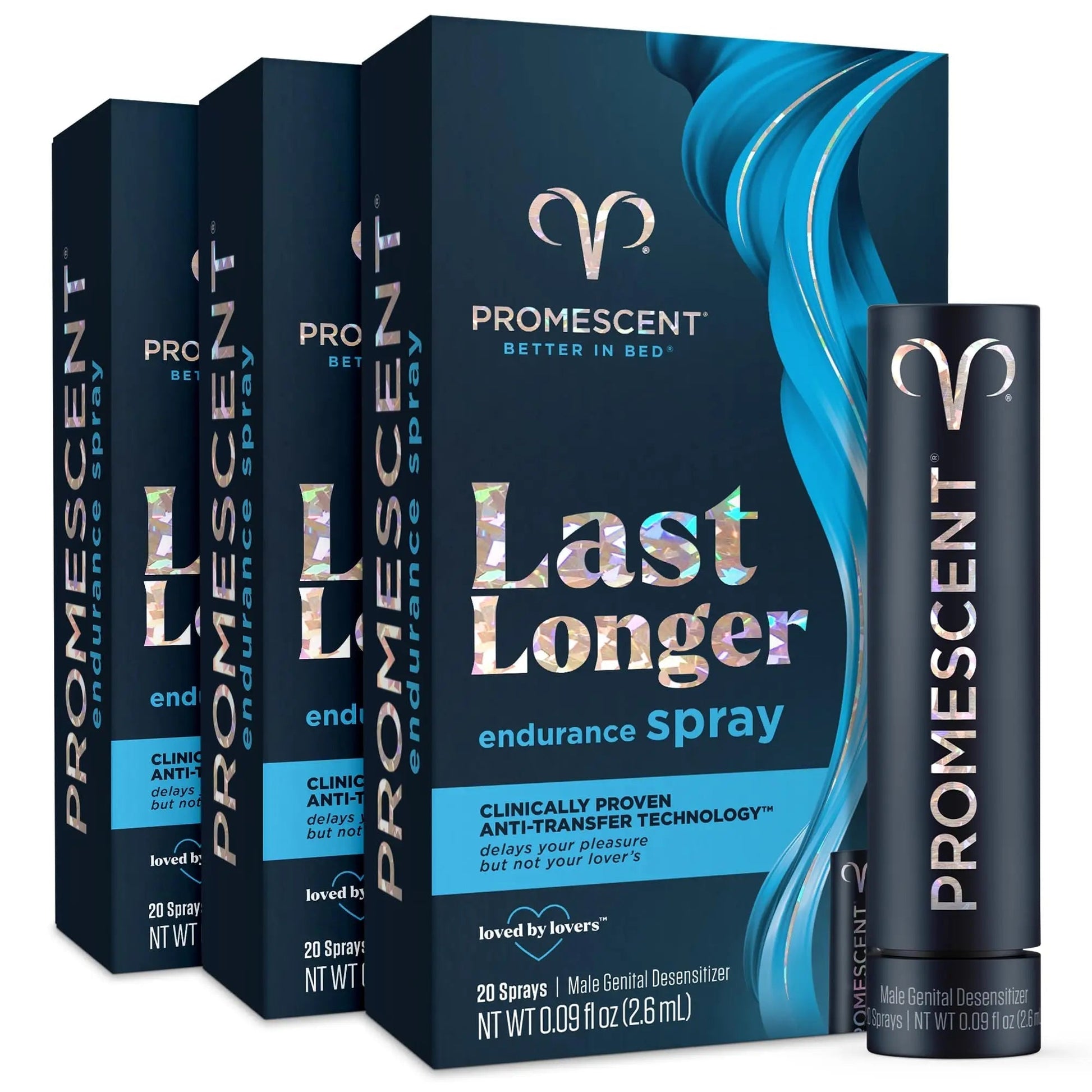 Promescent Prolonging Delay Spray for Men Unique Topical Lidocaine Formula for Better and Maximized Sensation and Climax (3 Travel Size Pack) - Size 2.6 ml - Maple Wellness Supplements