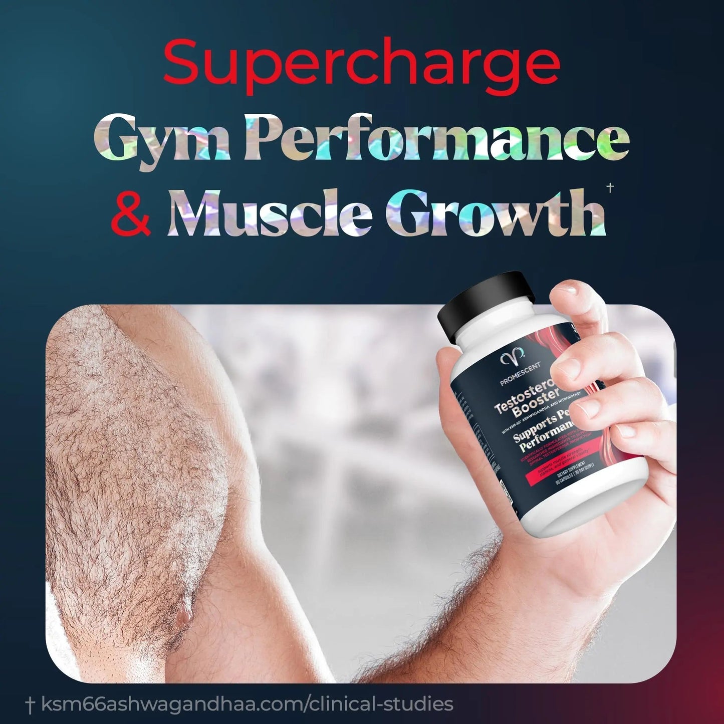 Promescent Testosterone Booster for Men Supplement w/Tongkat Ali (LongJack), KSM-66 Ashwagandha, Goat Weed, Fenugreek & Tribulus Terrestris, Supports Natural Energy, Stamina & Strength, 90 Capsules - Maple Wellness Supplements