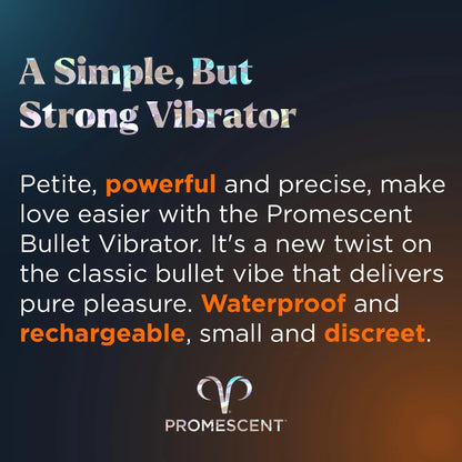 Promescent Vibrator Bullet with 27 Play Modes, Compact Vibrator Wand, Discreet Womens Sex Toys with Multiple Stimulation Settings, Pure Pleasure Sex Toy, Clitoral Stimulator for Women - Maple Wellness Supplements