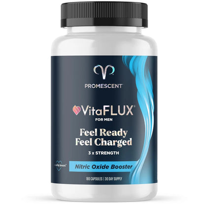 Promescent VitaFLUX Nitric Oxide Supplements for Men, Fast Acting Male Enhancing Pills for Stamina, Size & Performance, L-Arginine L-Citrulline L-Carnitine (30 Servings) - Maple Wellness Supplements