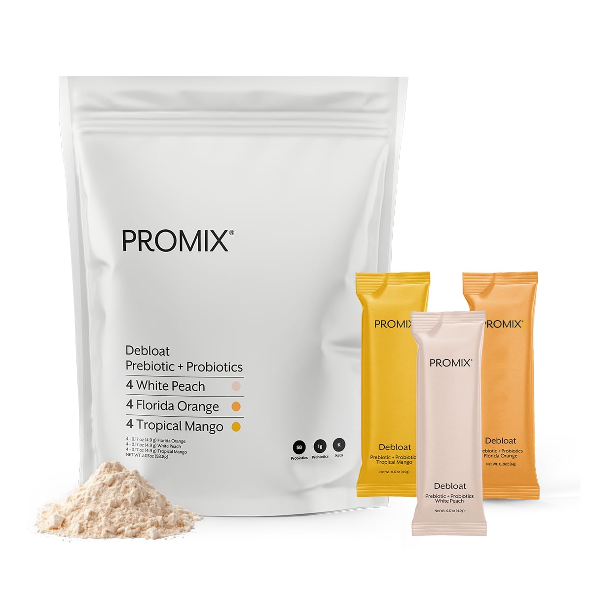 ProMix Nutrition Debloat Prebiotics and Probiotics - Digestive Health, Nausea Relief, Gut Repair, and Bloating Relief for Women and Men - Maple Wellness Supplements