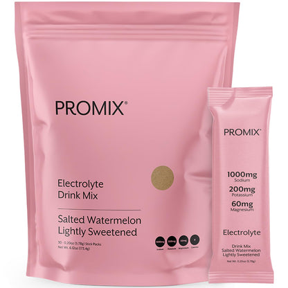 ProMix Nutrition Electrolytes Powder Hydration Packets - Himalayan Pink Salt, Magnesium, Potassium, Vitamin C - Salted Watermelon, - Maple Wellness Supplements