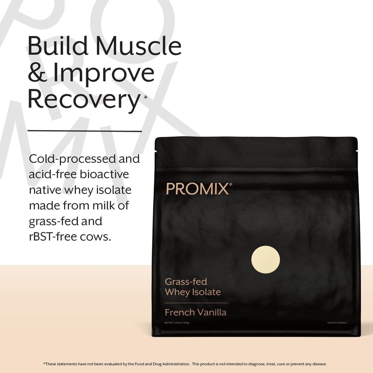 Promix Whey Protein Isolate Powder - Grass-Fed & 100% All Natural - ­Post Workout - Maple Wellness Supplements