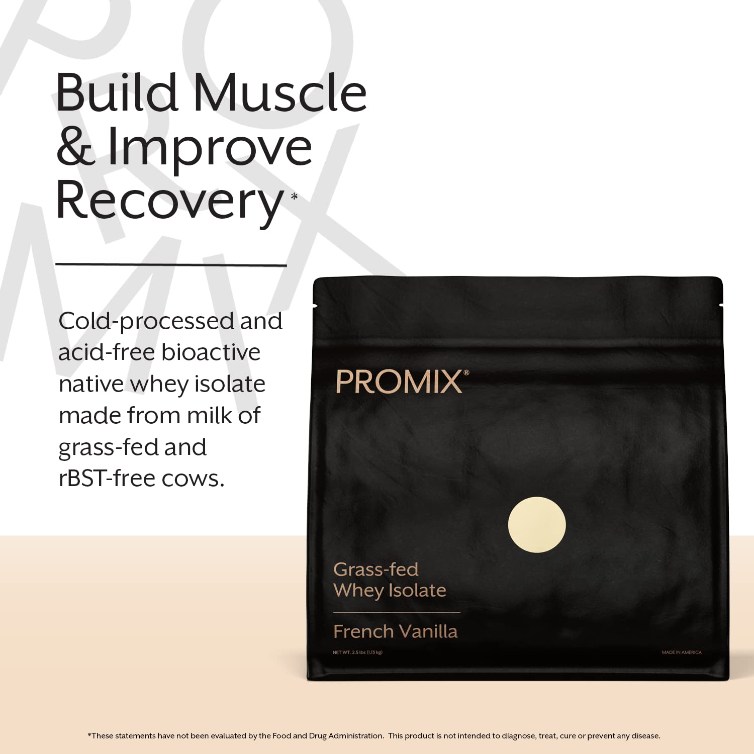 Promix Whey Protein Isolate Powder - Grass-Fed & 100% All Natural - ­Post Workout - Maple Wellness Supplements