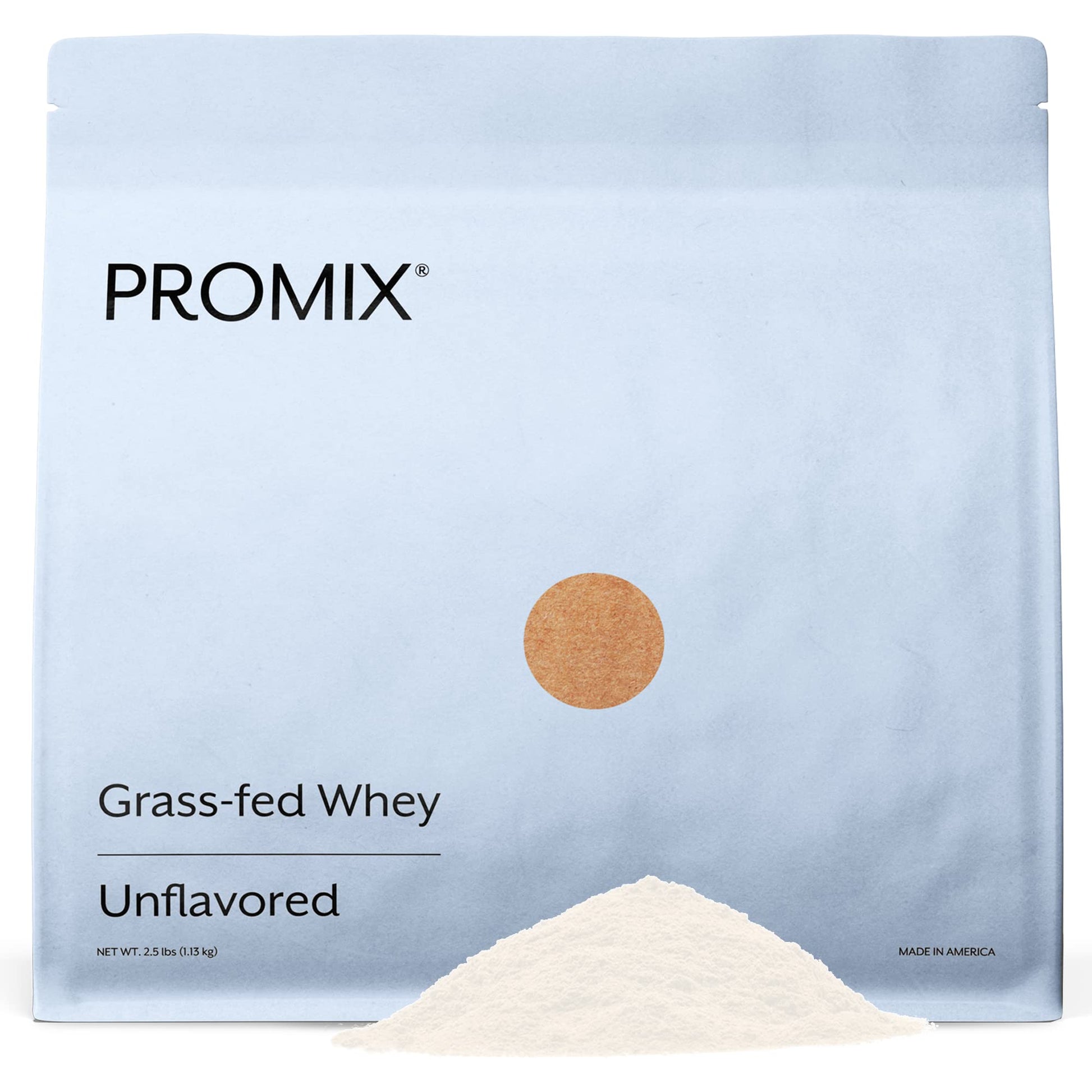 Promix Whey Protein Powder, Unflavored - 2.5lb Bulk - Grass-Fed & 100% All Natural - Maple Wellness Supplements