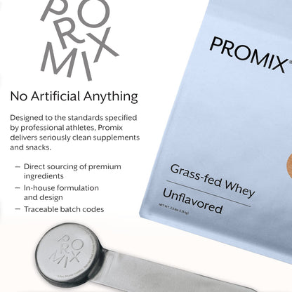 Promix Whey Protein Powder, Unflavored - 2.5lb Bulk - Grass-Fed & 100% All Natural - Maple Wellness Supplements
