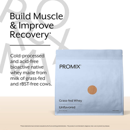 Promix Whey Protein Powder, Unflavored - 5lb Bulk - Grass-Fed & 100% All Natural - Maple Wellness Supplements