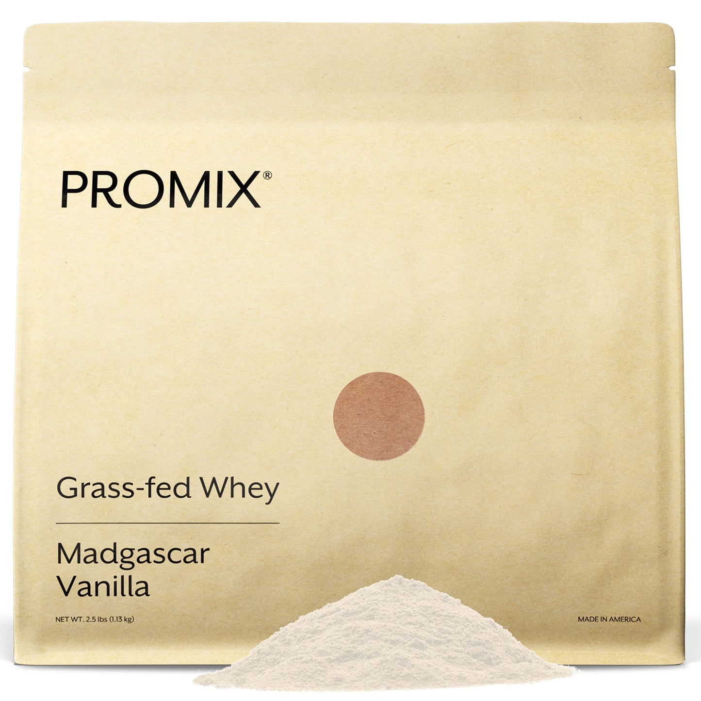 Promix Whey Protein Powder, Vanilla - 2.5lb Bulk - Grass-Fed & 100% All Natural - Maple Wellness Supplements