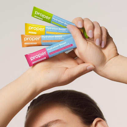Proper Hydration Sticks – Electrolyte Powder Drink Mix Packets with Trace Minerals for Rapid Hydration – Naturally Flavored – No Artificial Sweeteners - Maple Wellness Supplements
