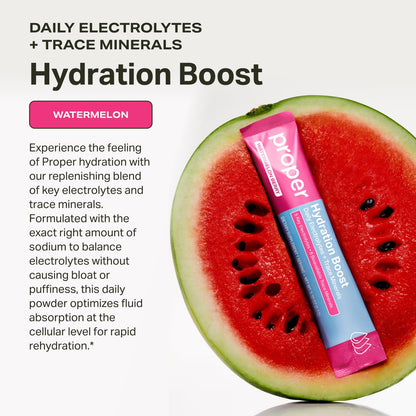 Proper Hydration Sticks – Electrolyte Powder Drink Mix Packets with Trace Minerals for Rapid Hydration – Naturally Flavored – No Artificial Sweeteners - Maple Wellness Supplements
