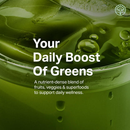 Proper, The Greens Daily Boost Organic Greens Powder. Whole Food, Apple Flavour Veggie Powder Superfood with Wheatgrass, Spirulina, Chlorella, Probiotics. - Maple Wellness Supplements