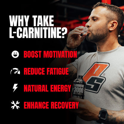 ProSupps L-Carnitine Liquid 3000, Stimulant-Free Liquid Shots for Men & Women - Clean Workout Drink for Energy, Performance & Muscle Recovery - Maple Wellness Supplements