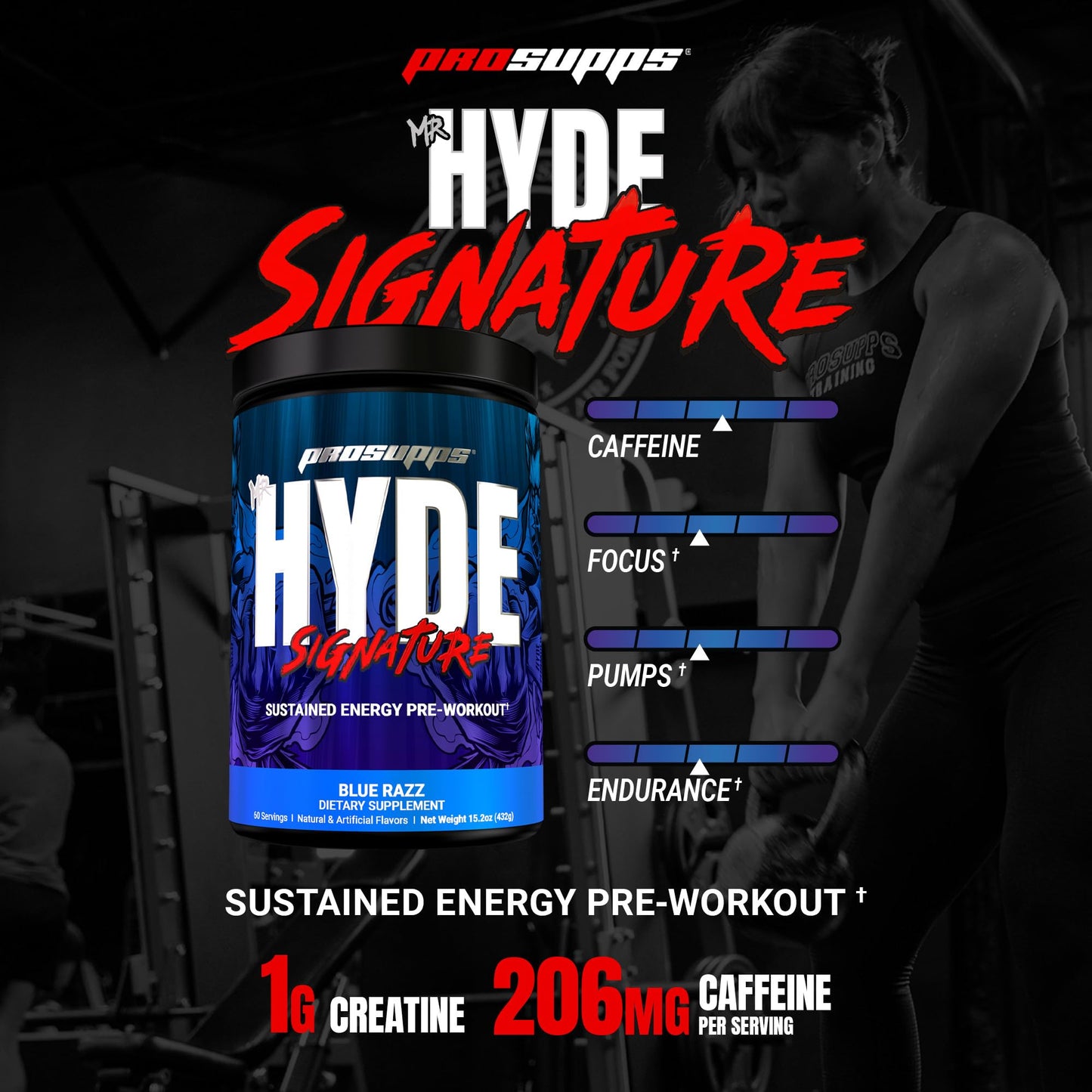 ProSupps Mr. Hyde Signature Pre Workout Powder with Creatine, Beta Alanine & Caffeine - Performance, Energy & Endurance - Clean Fitness & Gym Supplements - Maple Wellness Supplements