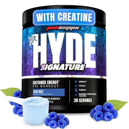 ProSupps Mr. Hyde Signature Pre Workout Powder with Creatine, Beta Alanine & Caffeine - Performance, Energy & Endurance - Clean Fitness & Gym Supplements for Men & Women = - Maple Wellness Supplements