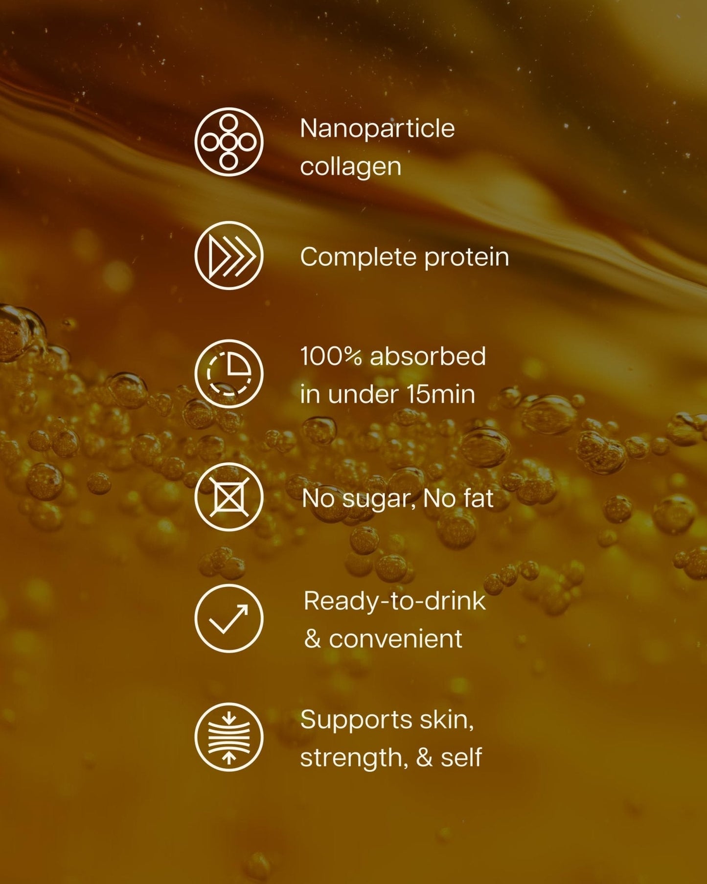 ProT Gold Liquid Collagen Protein Shot, Support for Hair, Nails and Skin, 17g, Nano Hydrolyzed & Grass Fed with Amino Acids, Sugar Free, Gluten Free, - Maple Wellness Supplements