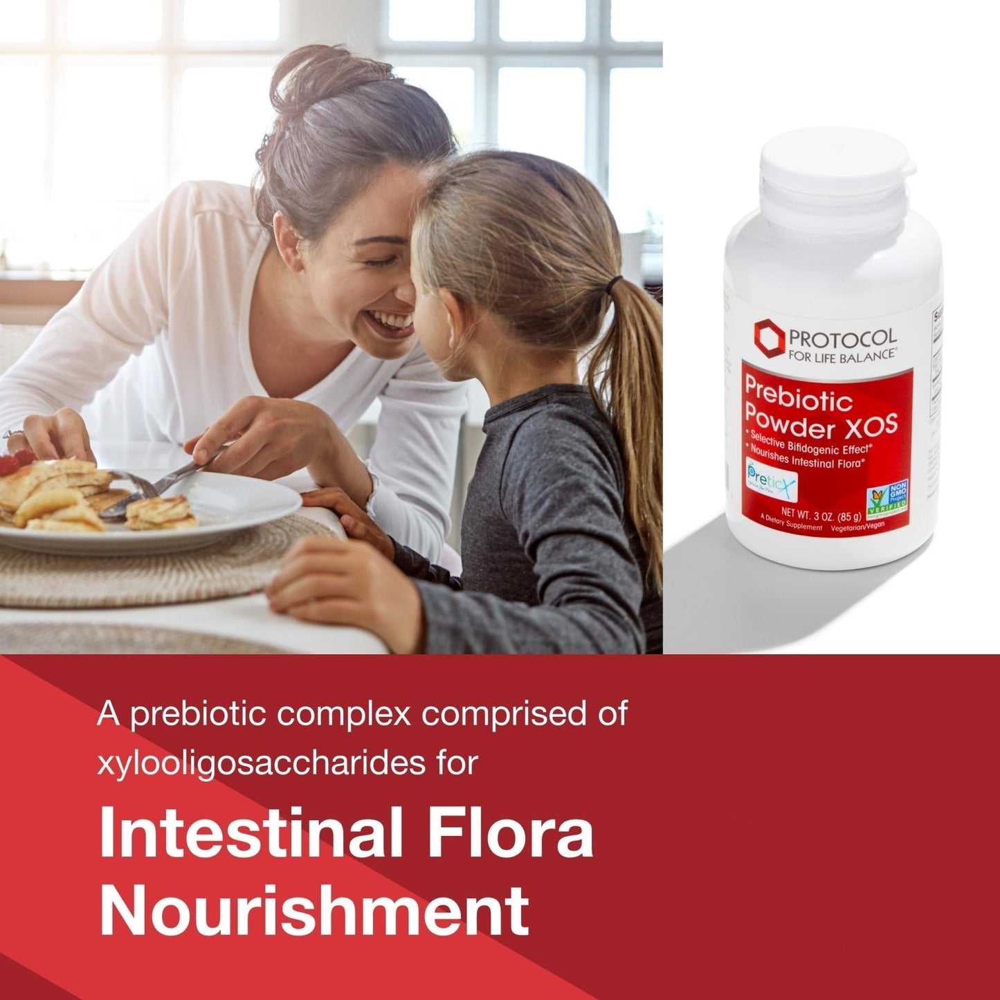 PROTOCOL FOR LIFE BALANCE Prebiotic Powder XOS - 1.55g per Serving - Intestinal Flora - Support GI Tract & Gut Health - Kosher & Non-GMO - 3 oz - Maple Wellness Supplements