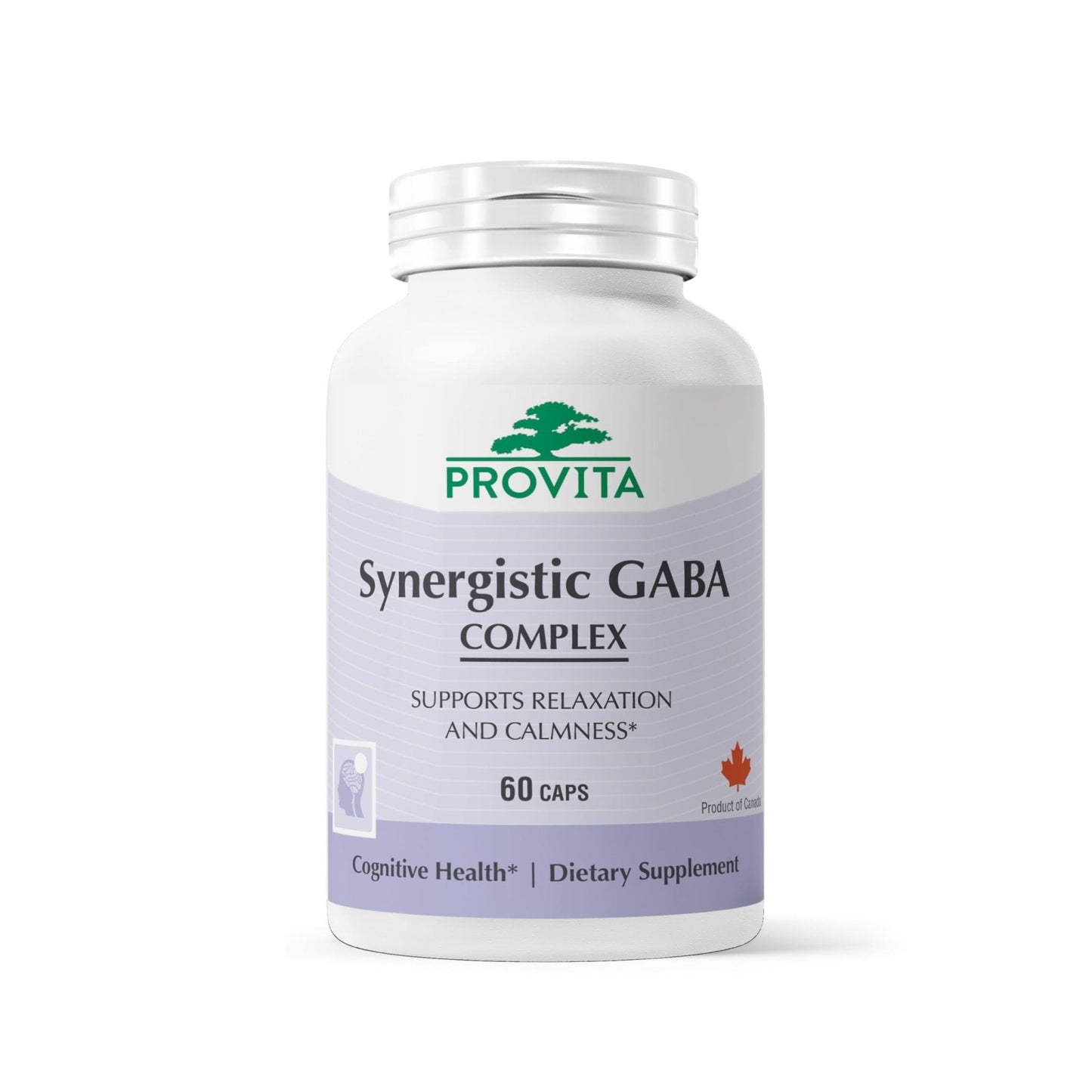 PROVITA Synergistic GABA Complex | GABA Supplement | with B6 & Glutamic Acid | Stress Relief Supplement | Mood Support | Relaxation & Calmness | Brain Support | Mood Enhancer | 60 Veg Capsules - Maple Wellness Supplements