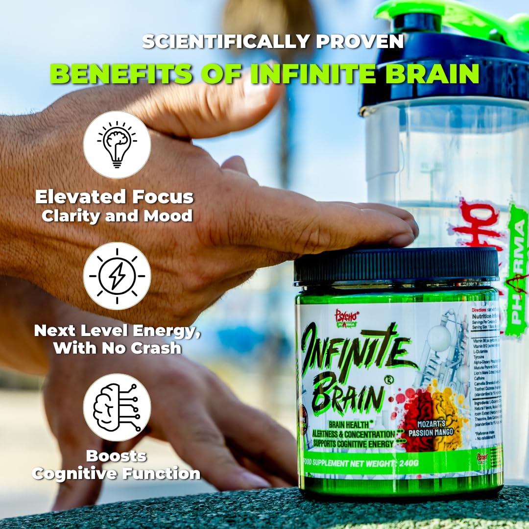 Psycho Pharma. Infinite Brain Nootropic Game Changer. Compete Win (Plato's Lemon Punch, 30 Serving) - Maple Wellness Supplements