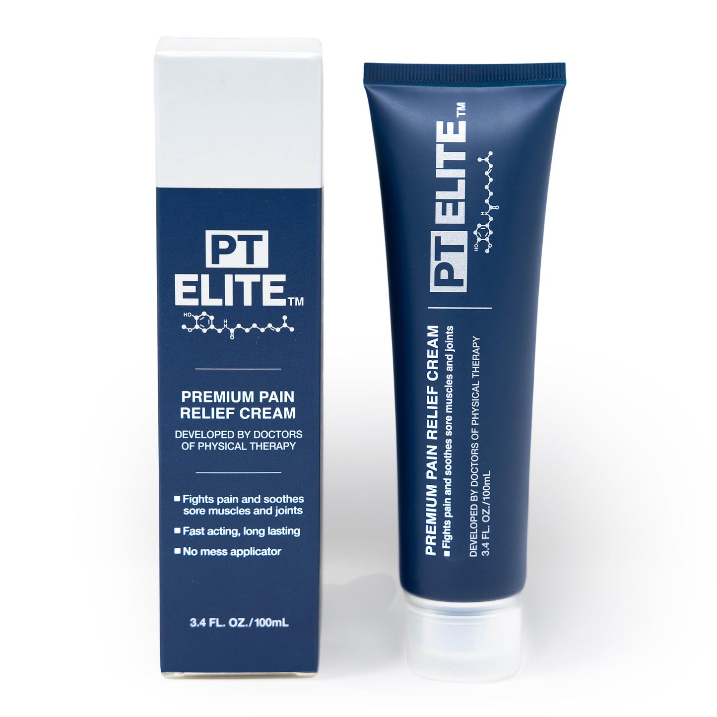 PT Elite Premium Pain Relief Cream, with Capsaicin, Menthol & Arnica, Arthritis, Knee, & Back Pain Relief, Soothes Sore Muscles & Joints, Reduces Stiffness, Non-Greasy, Topical Analgesic, 3.4 oz - Maple Wellness Supplements