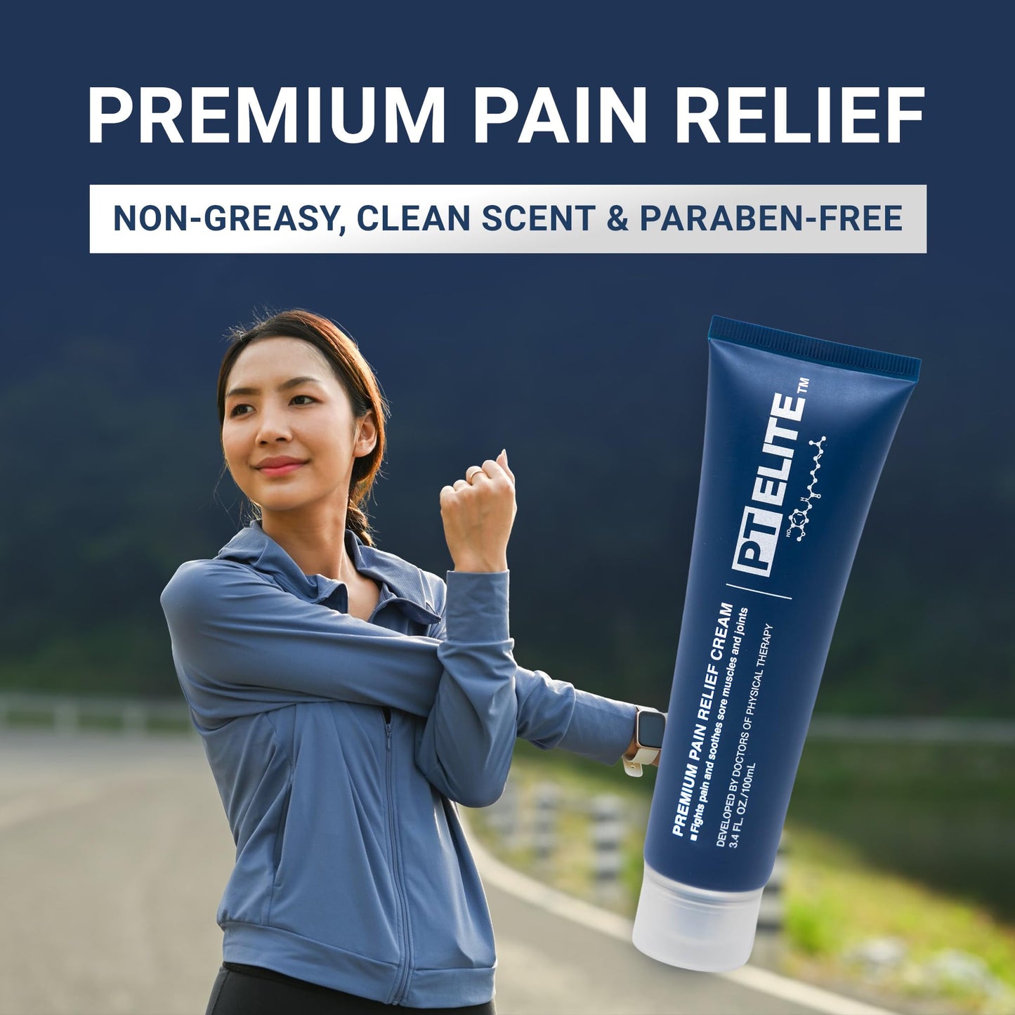 PT Elite Premium Pain Relief Cream, with Capsaicin, Menthol & Arnica, Arthritis, Knee, & Back Pain Relief, Soothes Sore Muscles & Joints, Reduces Stiffness, Non-Greasy, Topical Analgesic, 3.4 oz - Maple Wellness Supplements
