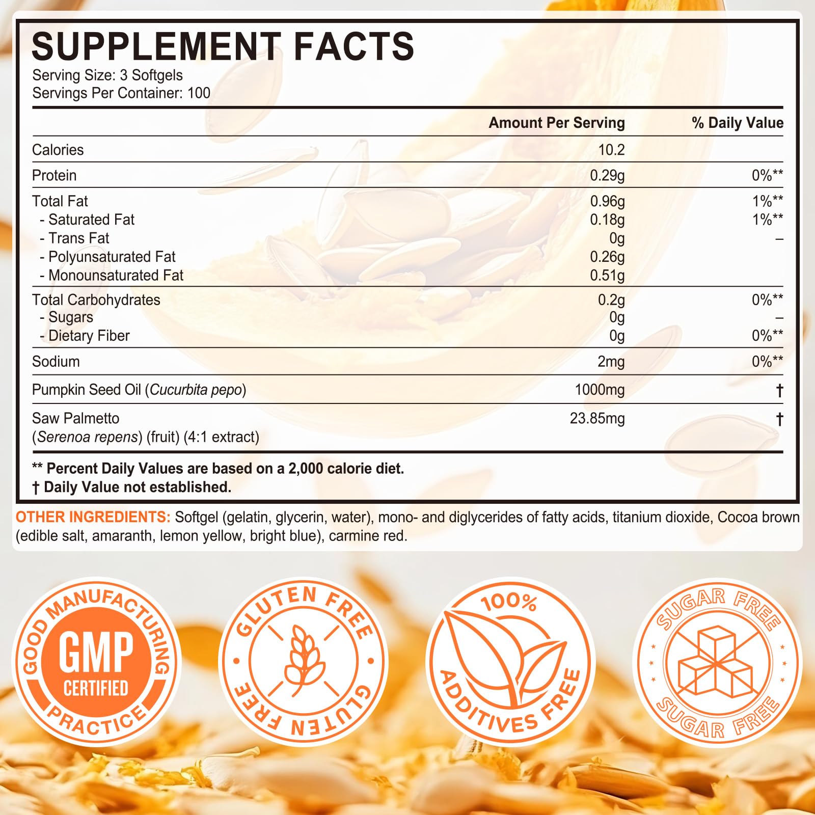 Pumpkin Seed Oil with Saw Palmetto, 1000mg per Serving, 300 Softgels – Cold Pressed Pumpkin Seed Oil Capsules for Hair, Prostate, Urinary & Bladder Health - Maple Wellness Supplements