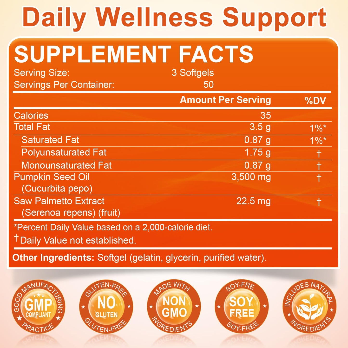 Pumpkin Seed Oil with Saw Palmetto, 3500mg Max Strength per Serving, 150 Softgels, Cold-Pressed with Essential Fatty Acids & Phytosterols, Supports Immune - Maple Wellness Supplements