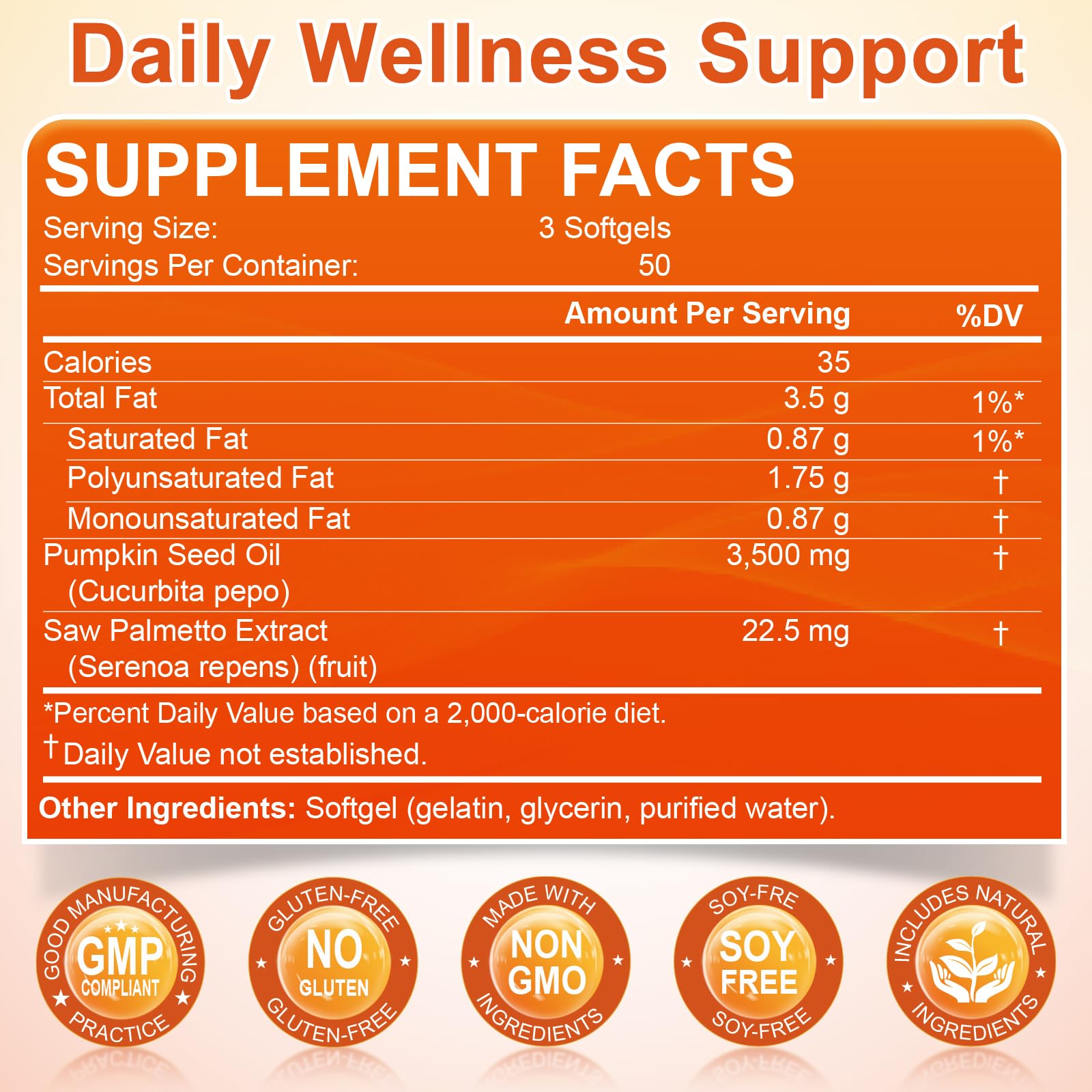Pumpkin Seed Oil with Saw Palmetto, 3500mg Max Strength per Serving, 150 Softgels, Cold-Pressed with Essential Fatty Acids & Phytosterols, Supports Immune - Maple Wellness Supplements