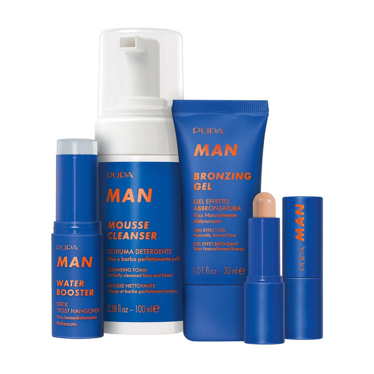 Pupa Milano Bronzing Gel, 001, 1.01 oz - Tan Effect Bronzer Gel - Liquid Matte Bronzer - Lightweight - With Hydrating Coconut Water - Makeup for Men - Maple Wellness Supplements