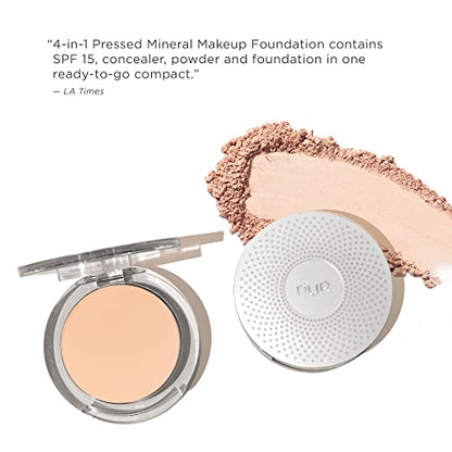 PUR Beauty 4-in-1 Pressed Mineral Makeup Powder Foundation with SPF 15 - Concealer & Finishing Compact Pressed Powder for Face - Buildable Medium to Full Coverage Foundation Powder (Blush Medium) - Maple Wellness Supplements