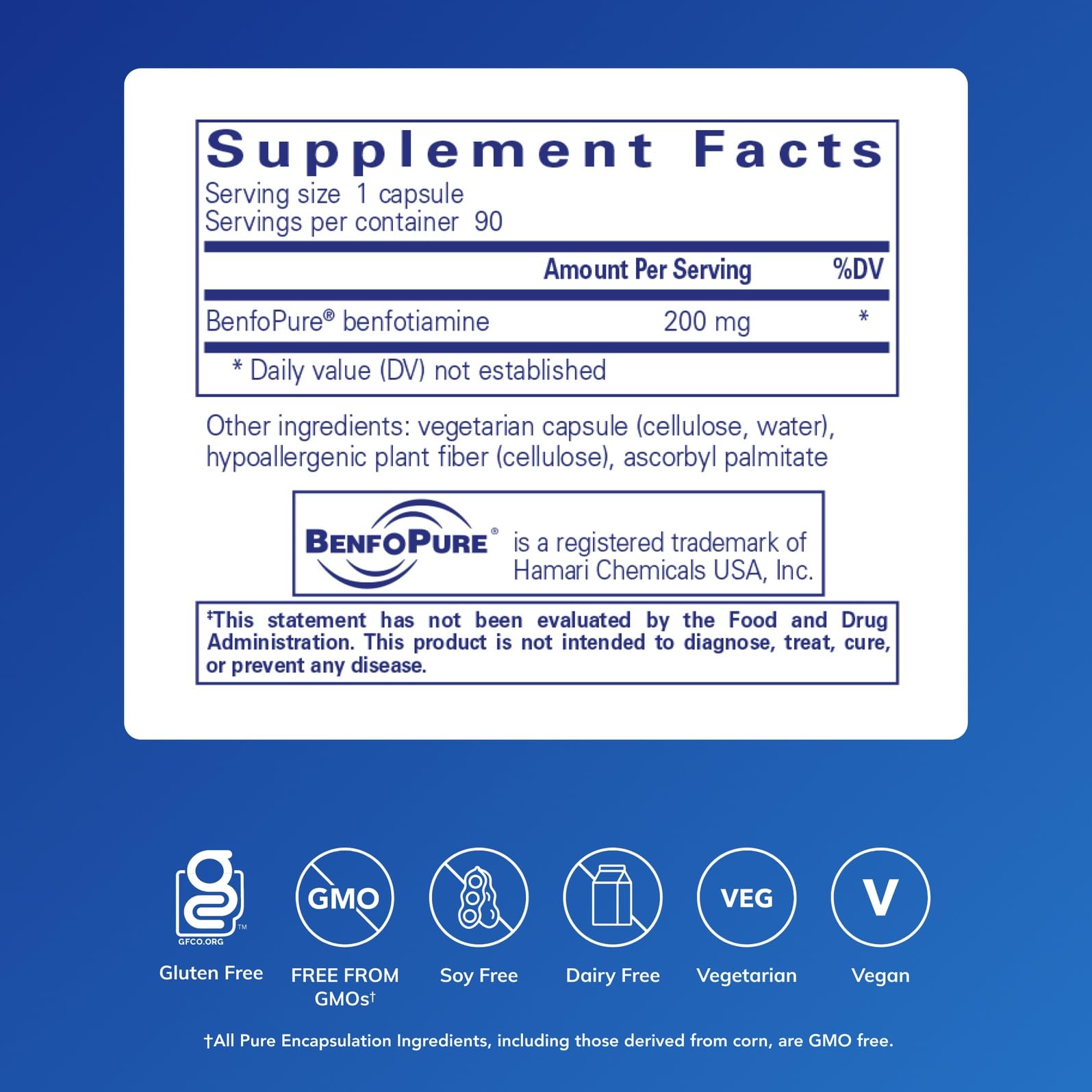 Pure Encapsulations BenfoMax 90's - 200 mg Benfotiamine - Vitamin B1 Thiamin Supplement - Supports Heart & Metabolism Health - Maple Wellness Supplements