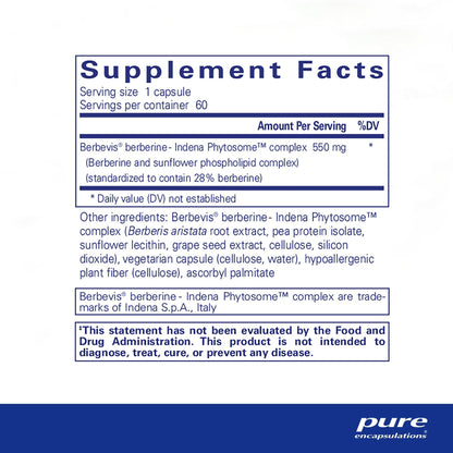 Pure Encapsulations Berberine UltraSorb | Enhanced Absorption Berberine | 60 Capsules - Maple Wellness Supplements