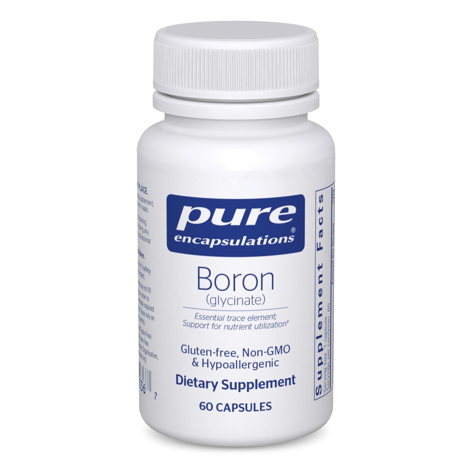 Pure Encapsulations Boron (Glycinate) | Supplement for Hormone Balance, Bone Strength and Health, Connective Tissue, and Nutrient Metabolism* | 60 Capsules - Maple Wellness Supplements