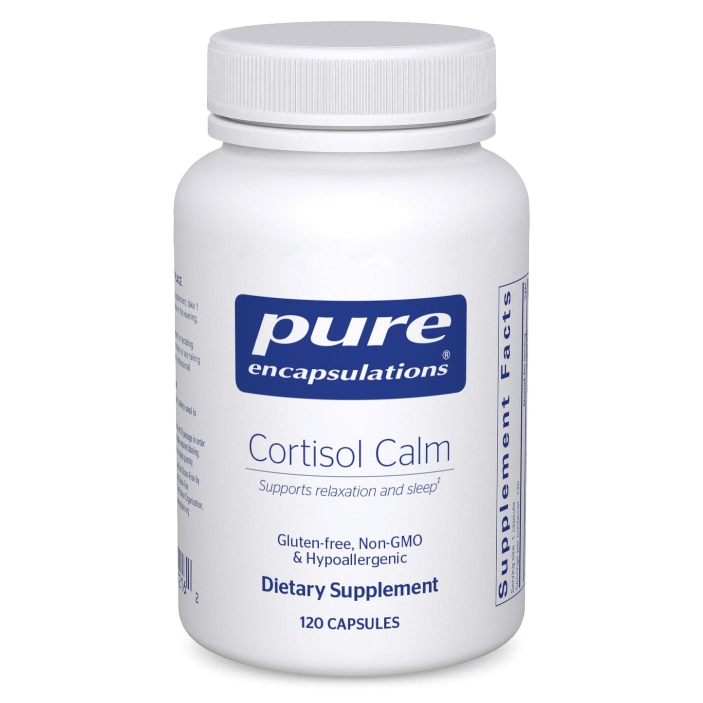 Pure Encapsulations Cortisol Calm - Supports Cortisol Health & Relaxation - Contains Ashwagandha & L-Theanine - Restful Sleep - 120 Capsules - Maple Wellness Supplements