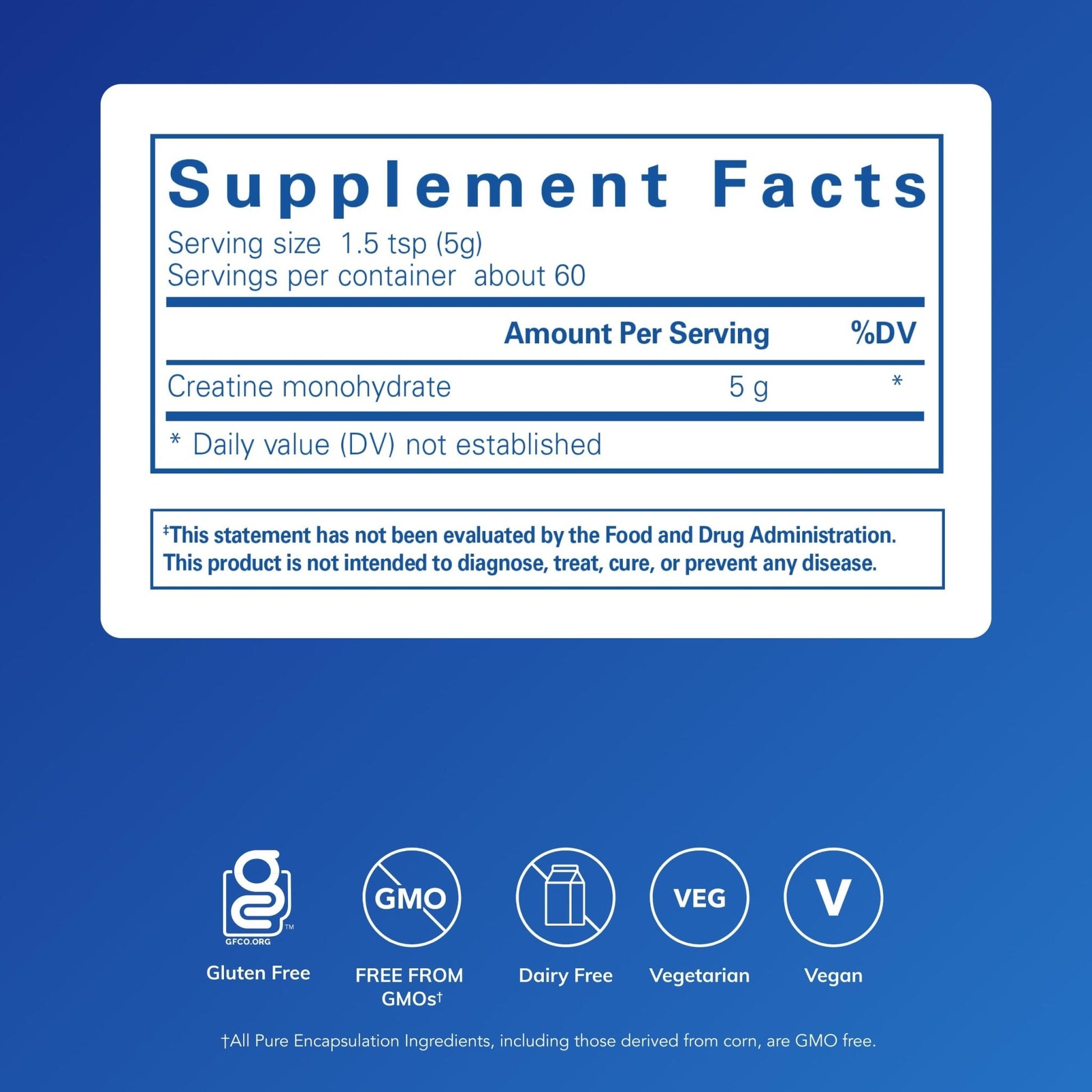 Pure Encapsulations Creatine - Creatine Supplement - Muscle Strength, Performance & Recovery - Pre-Workout Recovery Powder - Gluten-Free, Non-GMO - Maple Wellness Supplements