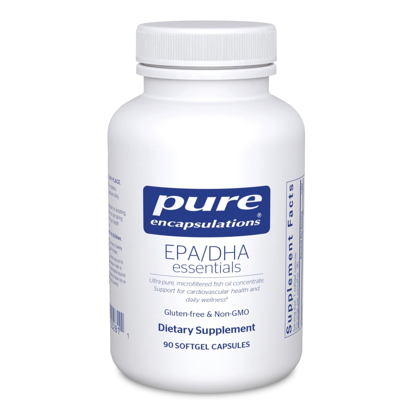 Pure Encapsulations EPA/DHA Essentials - Fish Oil Concentrate Supplement to Support Cardiovascular Health - Premium EPA & DHA Supplement - Maple Wellness Supplements