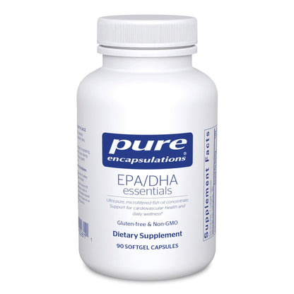 Pure Encapsulations EPA/DHA Essentials - Fish Oil Concentrate Supplement to Support Cardiovascular Health - Premium EPA & DHA Supplement - Maple Wellness Supplements